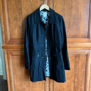 Black single breasted peacoat